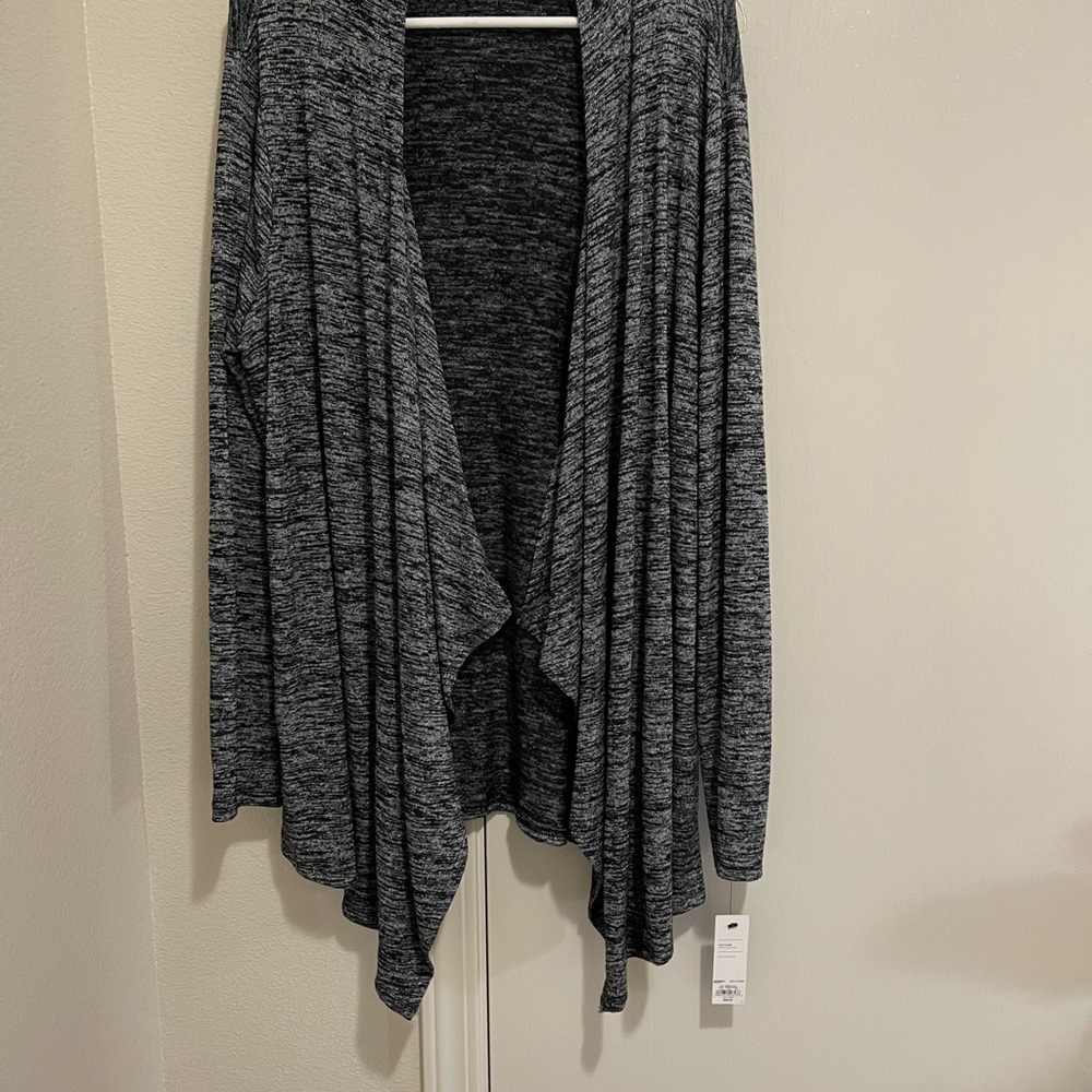 Apt. 9 Gray Draped Cardigan Sweater XL NWT